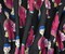 Black-Burgundy-Multi Little Boy Doll Printed Linen Woven Fabric By the Yard